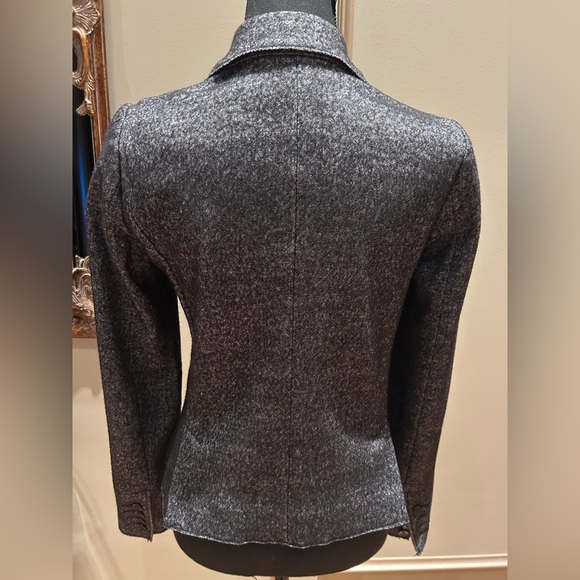 J.Crew Gray Wool Blend Double Breasted Tailored Blazer Jacket Size 6 - Picture 5 of 7